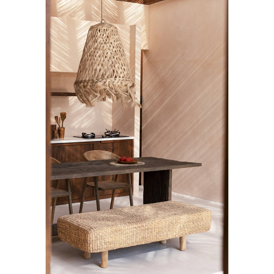 Le banc en jacinthe d'eau