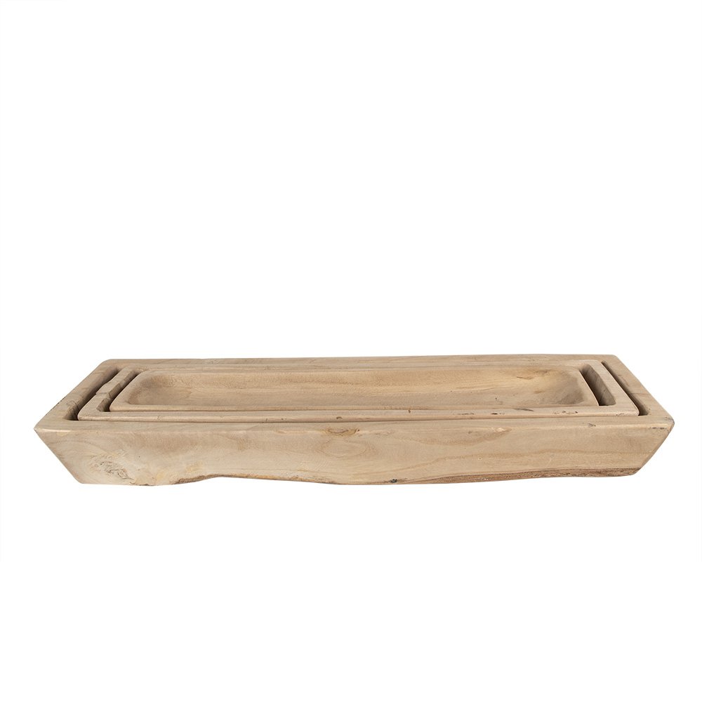 Plat (lot de 3) 70x20x9 / 66x15x7 / 61x11x6 cm